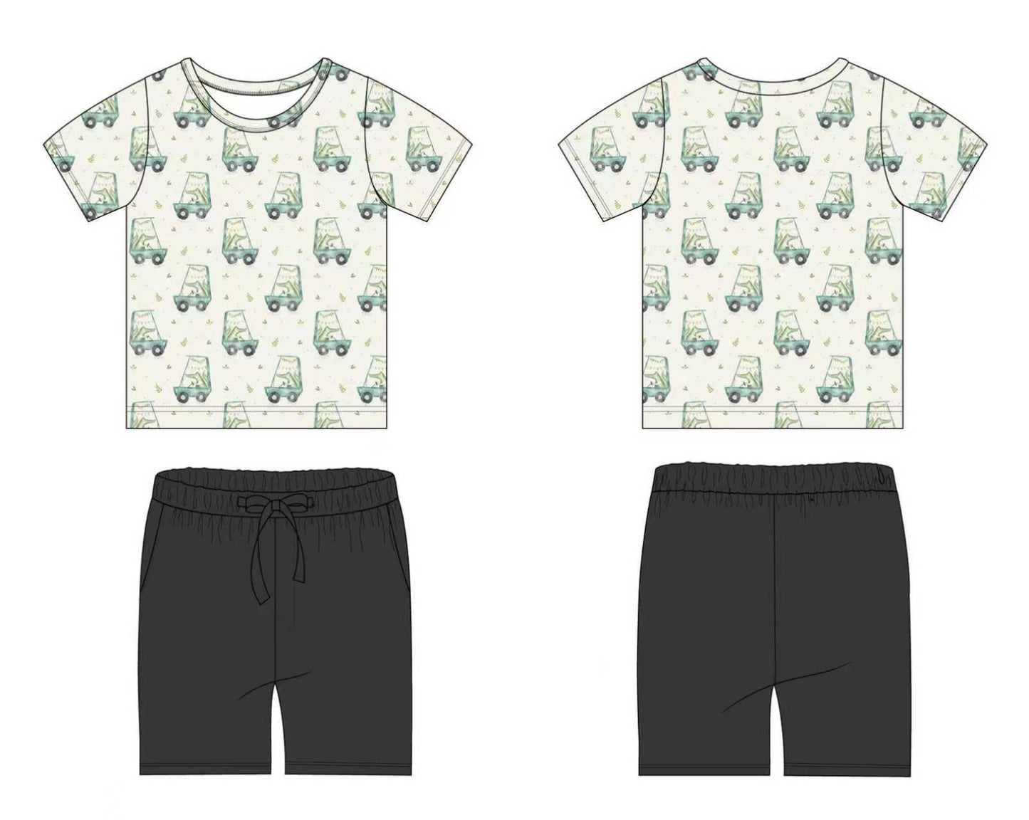 Gator Cruiser Daywear - Bamboo top & terry bamboo shorts