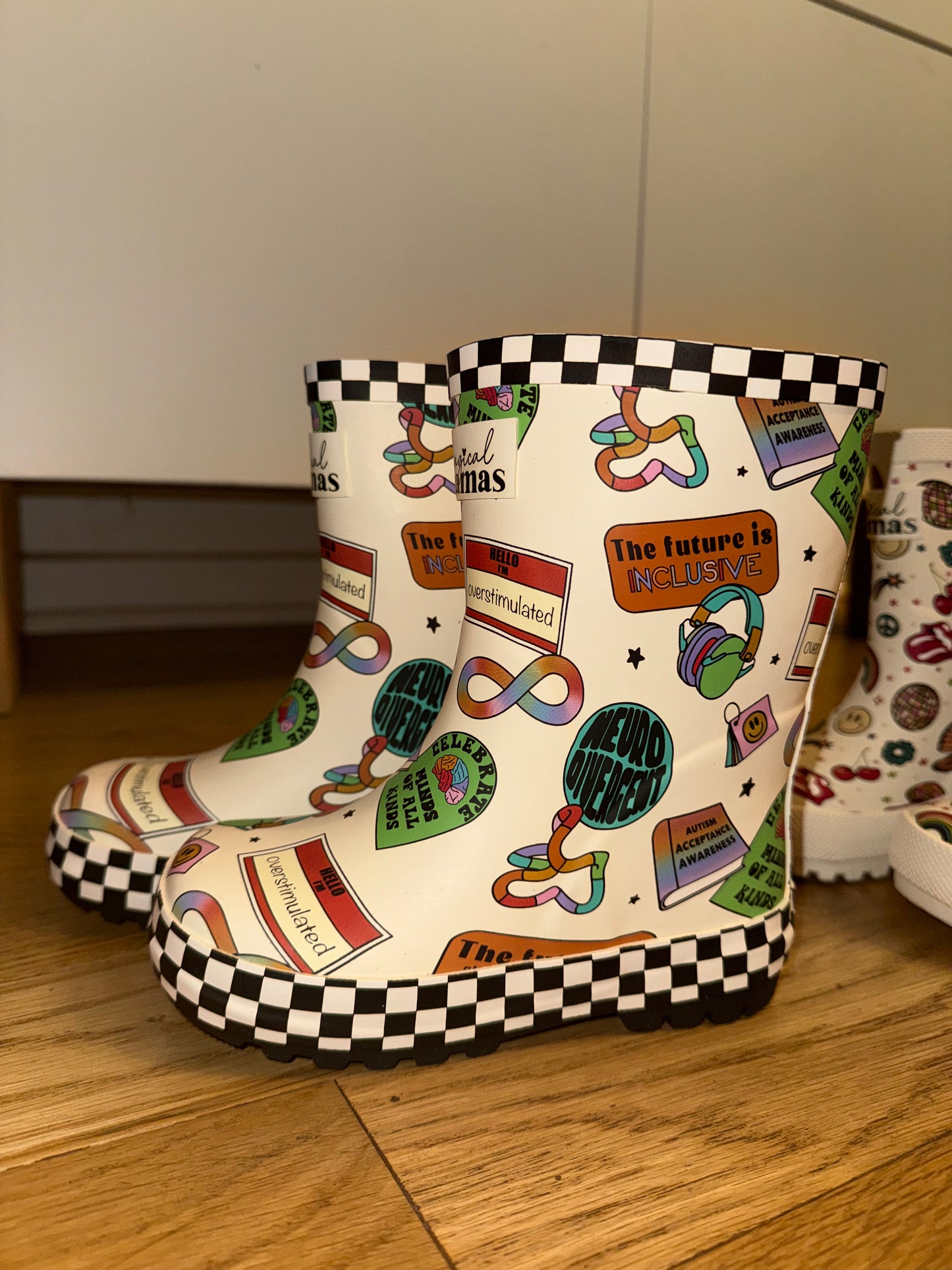 Autism Awareness Rainboots - Toddler sizes